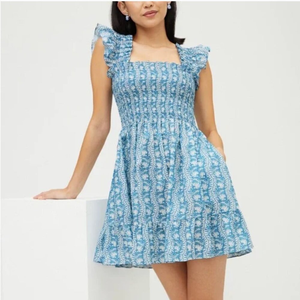 Hill House Elizabeth Trailing Blue Vine nap dress XXL